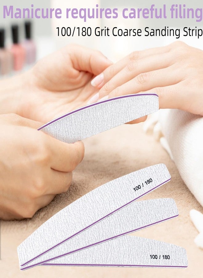 TKYZMS 15Pcs Professional Nail Files, 100/180 Grit Double-Sided Buffer, Reusable Emery Boards for Natural/Acrylic Nails, Salon & Home Use (Grey) - Image 5